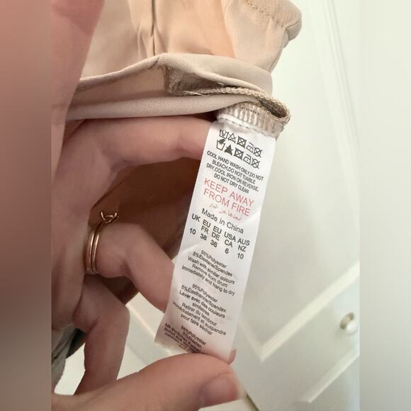 NWT PrettyLittleThing PLT Stone Wove Keyhole Cut Out Cap Sleeve Corset Top 6 - Picture 8 of 9